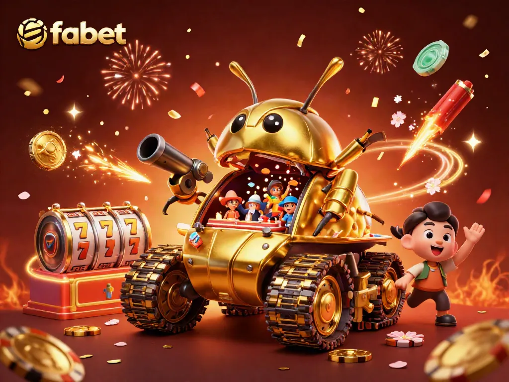 Experience fabet with an ultra-detailed 3D digital casino illustration filled with excitement and action.