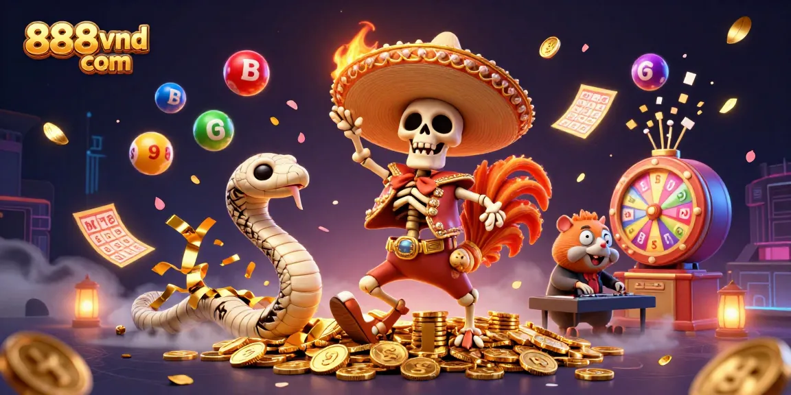 Catch winning moments at 888vnd com with lively characters celebrating in a vibrant casino scene.